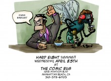 Hard Ei8ht signs at The Comic Bug April 25th