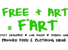 Free + Art = F*ART Canned Food and Clothing Drive Dec 15th with Live Music and Art
